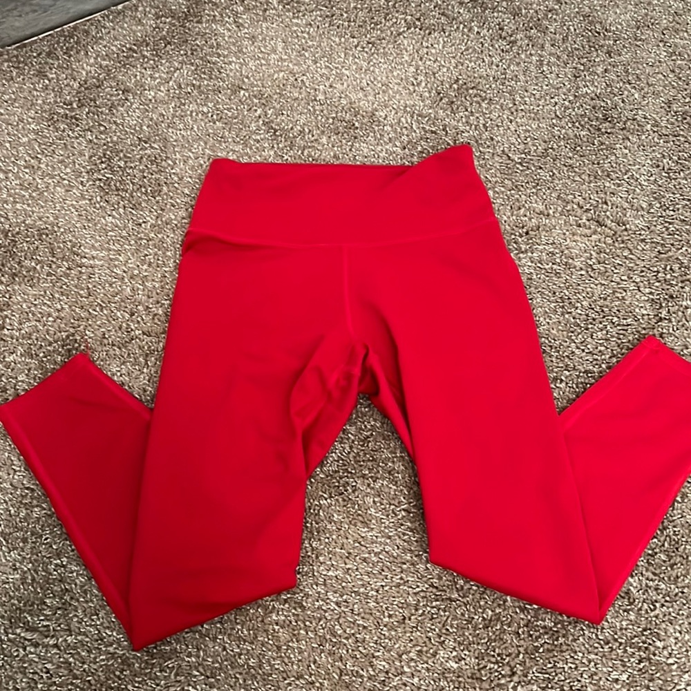 Fabletics red leggings! Size medium , gentle wear